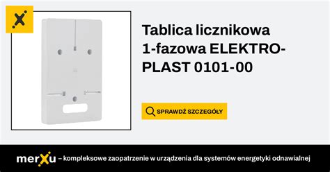 Elektro Plast Tablica Licznikowa 1 Fazowa 0101 00 MerXu Negocjuj