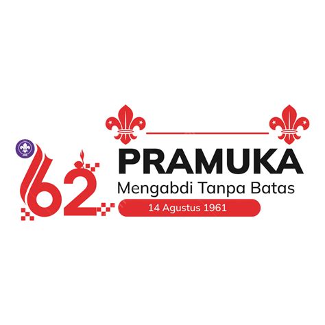 Pramuka Hari Logo 62 Tahun Layanan Tanpa Batas Download Gratis Vektor