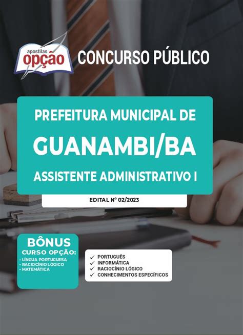 Apostila Prefeitura De Guanambi Ba Assistente Administrativo I