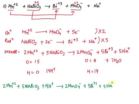 Solved 1 Balance The Following Redox Reaction Using The Method Of