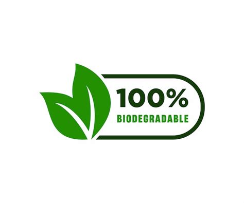 Premium Vector Percent Biodegradable Label Sticker Badge Vector