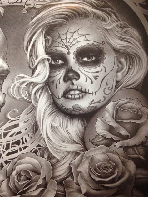 Wauw More Skull Girl Tattoo Sugar Skull Tattoos Sugar Skull Art