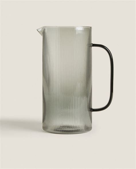 Borosilicate Glass Jug With Line Design Zara Home Indonesia