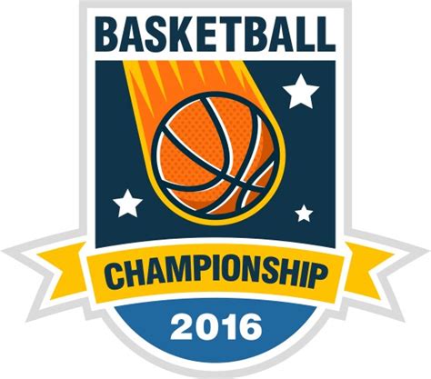 Basketball Tournament Emblem Template Royalty Free Vector