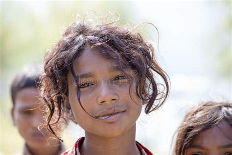 Nepali Children On The Street In Himalayan Village Nepal Editorial