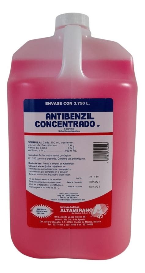 Antibenzil Rojo Y Jabón Quirúrgico envío Gratis SMX DISTRIBUIDORA