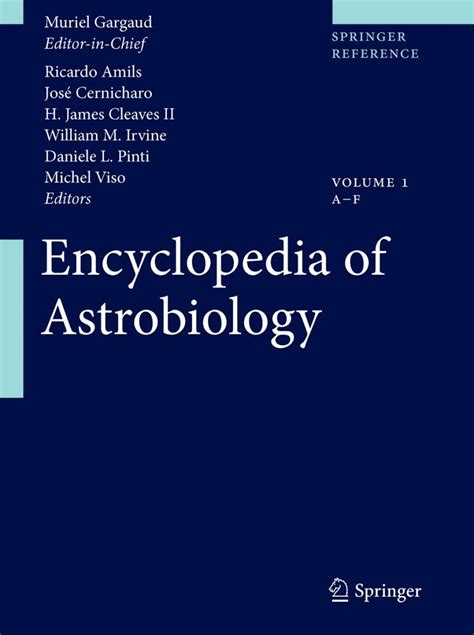 Encyclopedia Of Astrobiology Nhbs Academic And Professional Books