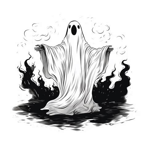 Premium AI Image Funny Ghosts In Flat Style Halloween Humor