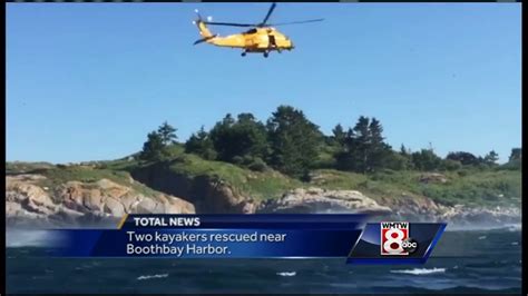 Coast Guard Rescues Stranded Kayakers Near Boothbay Harbor Youtube