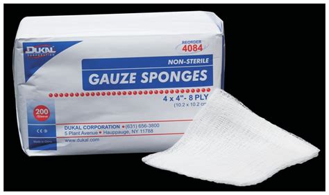 Dukalnonsterile Gauze Sponges 8 Ply 4 X 4 Infirst Aid And Medical