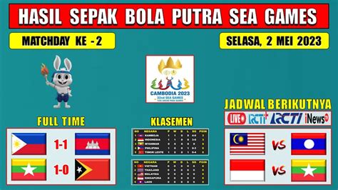 Hasil Sea Games Hari Ini Philipina Vs Kamboja Klasemen Sea