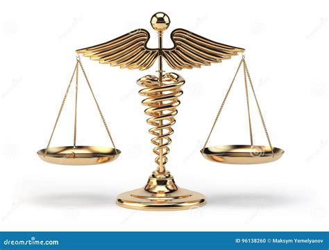 Medical Caduceus Symbol As Scales. Concept of Medicine and Justice Stock Illustration ...