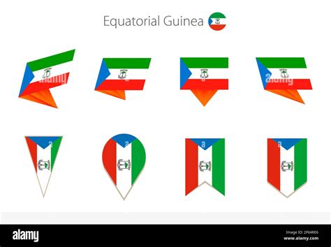 Equatorial Guinea National Flag Collection Eight Versions Of