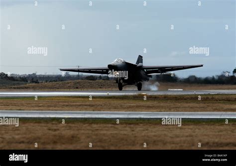 General Dynamics F 111 Swing Wing Fighter Bomber Landing Stock Photo - Alamy