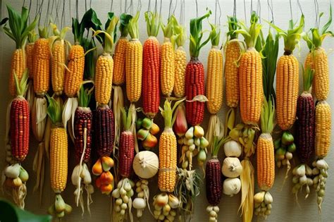 Premium Photo | A display of ancient corn varieties alongside modern ...