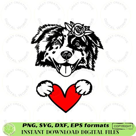 Australian Shepherds Svg Aussie Svg Shepherd Svg Dog Breed Etsy Australia