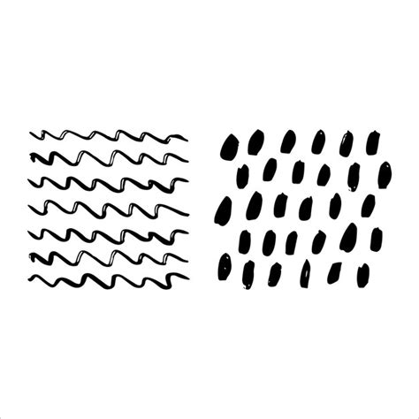 Premium Vector Vector Set Of Hand Drawn Sketch Dots Line Stripe