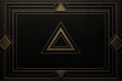 Premium Photo A Black And Gold Triangle On A Black Background