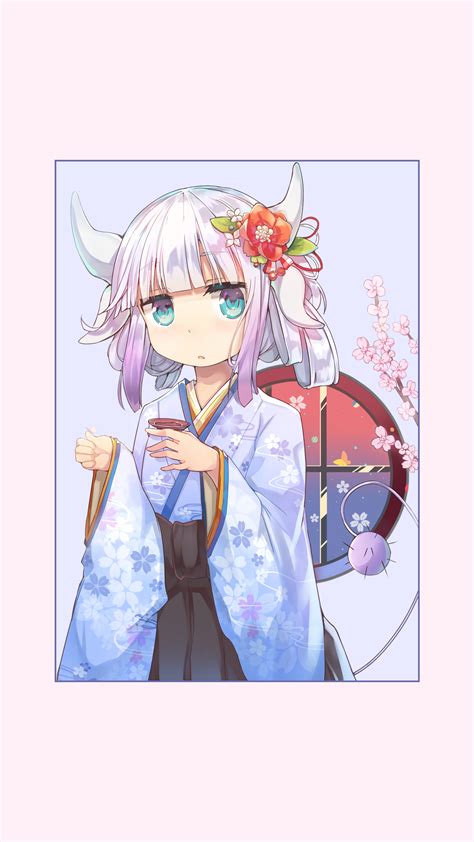 Wallpaper Kobayashi San Chi No Maid Dragon Simple Background Kanna