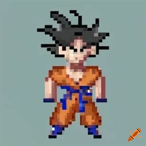 Pixel Art 32bit Of Super Saiyan Goku From Dragonball Hd Multiple Sprites Made For A Character