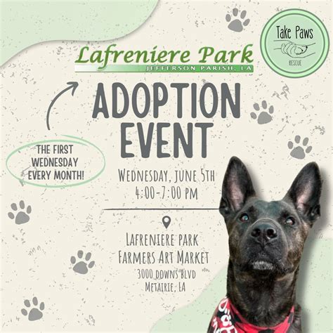 Lafreniere Park Adoption Event , Lafreniere Park, Metairie, 5 June 2024 ...