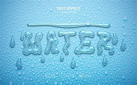 Premium Psd Water Drop Text Effect