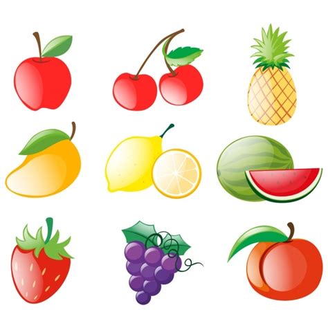 Dise O De De Frutas A Color Vector Gratis