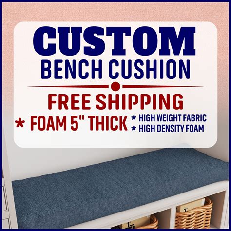 5 Thick Custom Bench Seat Cushion With Zipper Window Seat Cushion