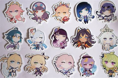 Genshin Impact Honkai Star Rail Sticker Kawaii Cute Sticker Anime Yae