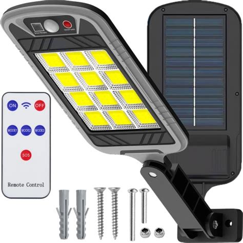 MOCNA LAMPA SOLARNA 400W LED ULICZNA Z CZUJNIKIEM ZMIERZCHU I RUCHU