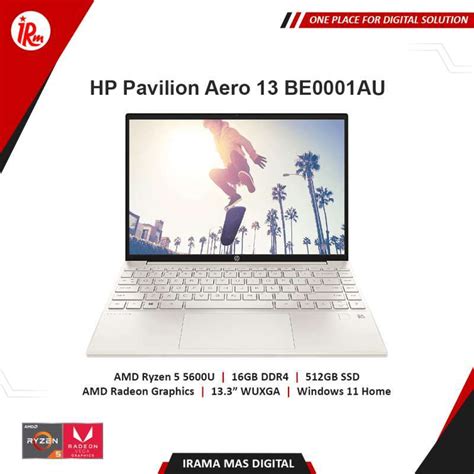 Jual Hp Pavilion Aero 13 Be0001au Amd Ryzen 5 5600u 16gb 512gb Ssd