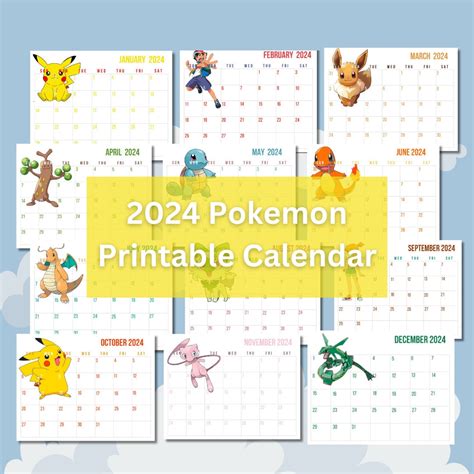 Pokemon Pikachu Card 2025 Calendar Rebecca Terry