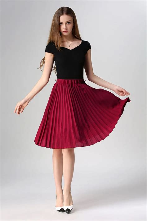 Pleated Skirt Spring Autumn European Style Elegant Tulle Pleated