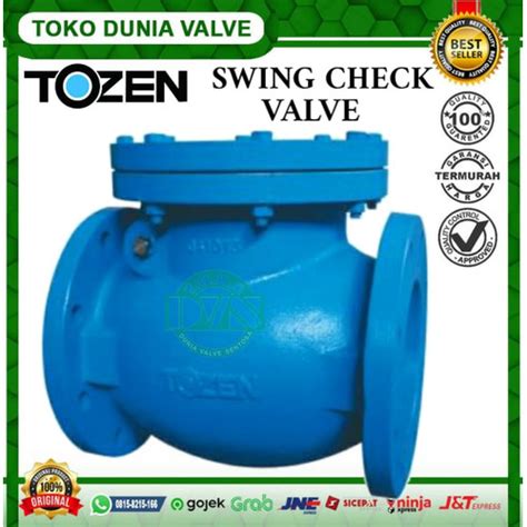 Jual TOZEN SWING CHECK VALVE CAST IRON 4 DN100 JIS 10K 16K PN16