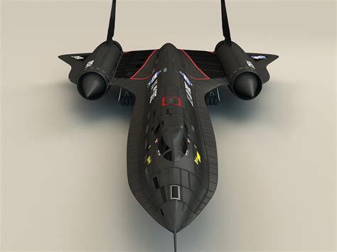 sr 71 spy plane blackbird 3d model