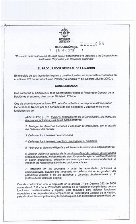 Pdf Procuradur A General De La Naci N Rep Blica De Colombia Al