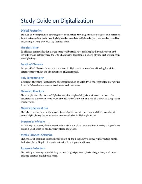 Digitalization Study Guide Complete Study Guide On Digitalization