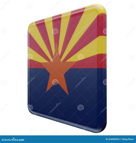 Arizona 3d Flag Stock Illustration Illustration Of Global 254989695