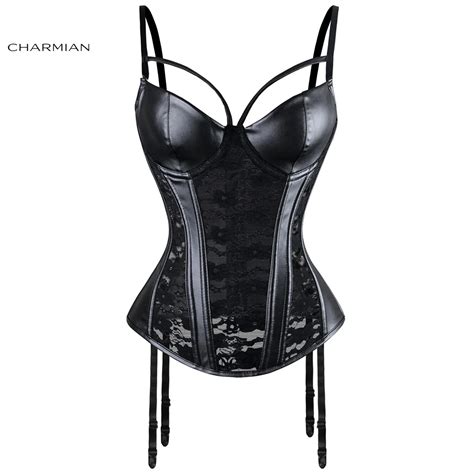 Espartilho De Couro Sexy Charmian Feminino Lingerie G Tica Steampunk