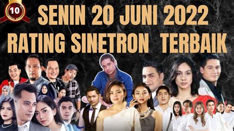 Rating Sinetron Terbaik Program Tv Terbaik Hari Ini Senin Juni