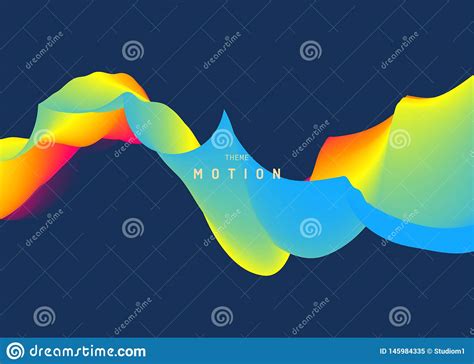 Fondo Ondulado D Con Efecto Din Mico Ejemplo Abstracto Del Vector Para