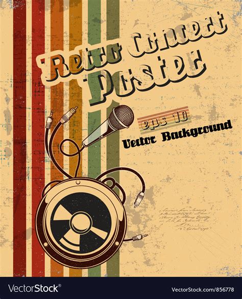 Retro concert poster Royalty Free Vector Image