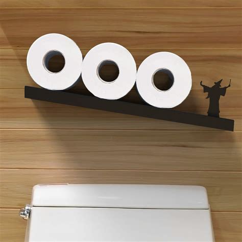 Floating Shelf Toilet Paper Holder Tilted Diagonal Metal Shelf For