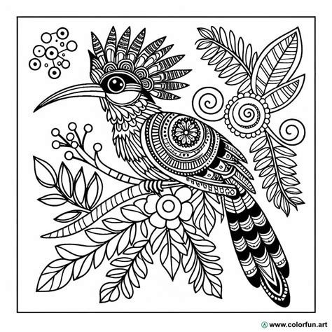 Coloriage D Oiseau Mandala Exotique T L Charger Ou Imprimer