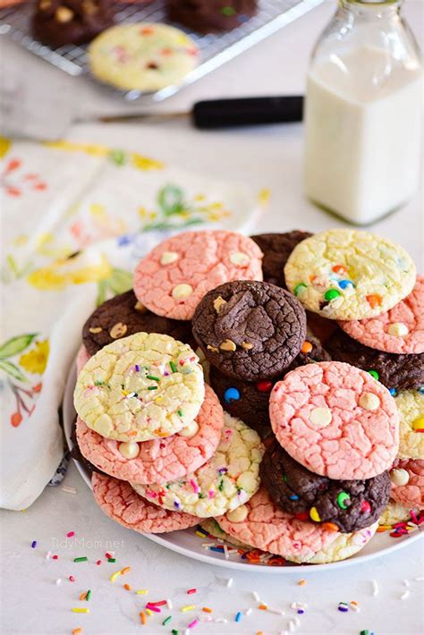 Easy 3 Ingredient Cake Mix Cookies Recipe Cake Mix Cookies Cake Mix Cookie Recipes Dessert