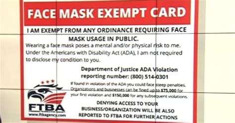 Fake Face Mask Exempt Cards Being Used In Palm Beach County