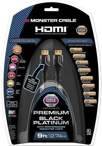 Monster Black Platinum Ultra Hd High Speed Hdmi Cable With Ethernet And