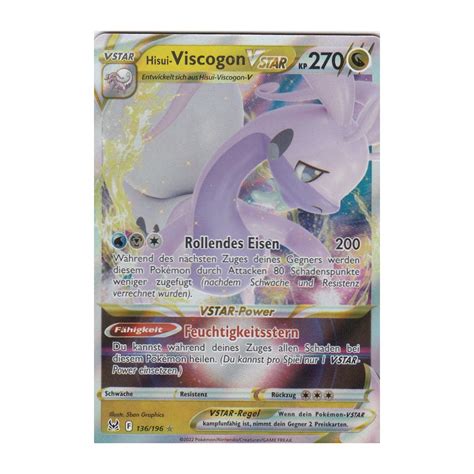 Hisui Viscogon VSTAR 136 196 Verlorener Ursprung Pokemon Karte Kaufen