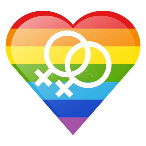 Lesbian Symbols LGBT Vector Illustration Stock Vector Illustration