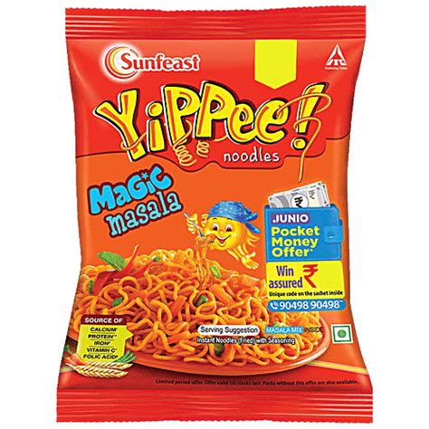 Buy Sunfeast Yippee Noodles Magic Masala Gm Pouch Online At Best